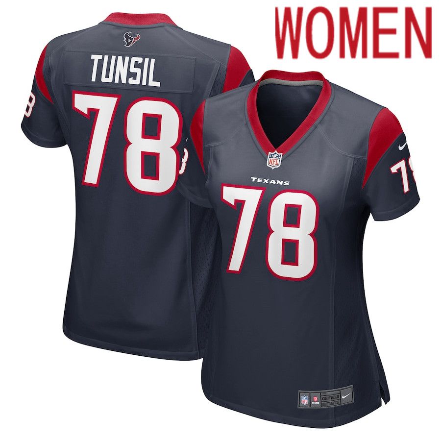 Cheap Women Houston Texans 78 Laremy Tunsil Nike Navy Game NFL Jersey